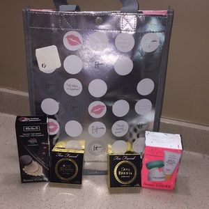 It cosmetic tote with some goodies.